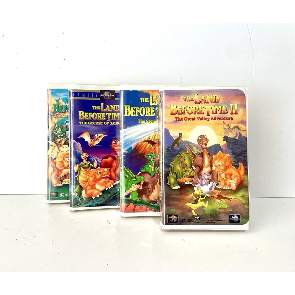 The Land Before Time VHS Lot- 2, 4, 6, 7 Vintage